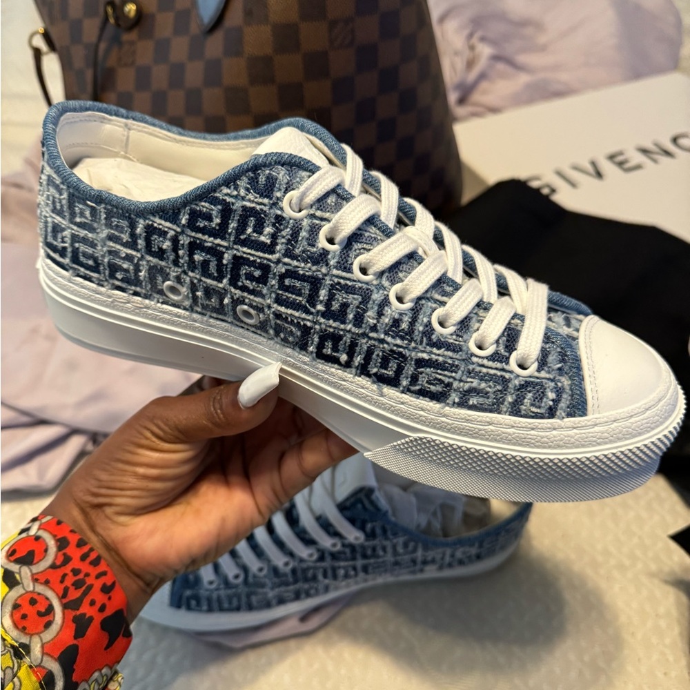Denim and White Givenchy Sneakers Size9